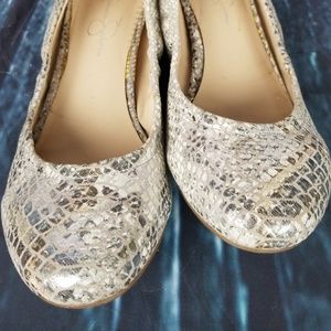 Jessica Simpson Shoes - Jessica Simpson Shiny Faux Snake Flats Size 9.5 Jessica Simpson Shoes - Jessica Simpson Shiny Faux Snake Flats Size 9.5